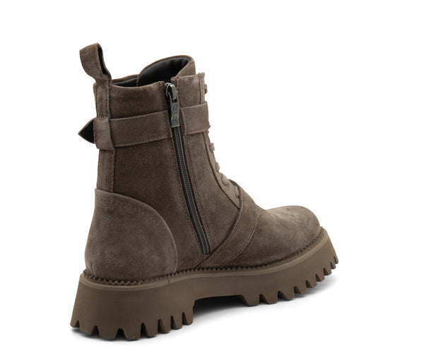 Addison: Double Buckle Zip Boot - Taupe 11 (FINAL SALE) – ara