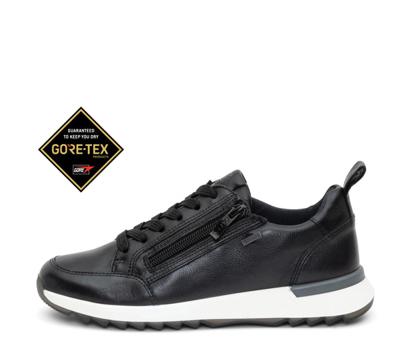 Victoria Women s GORE TEX Zip Sneaker Black 01 ara Shoes United States