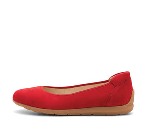 Sarah Women's Comfort Ballet Flat - Red 18