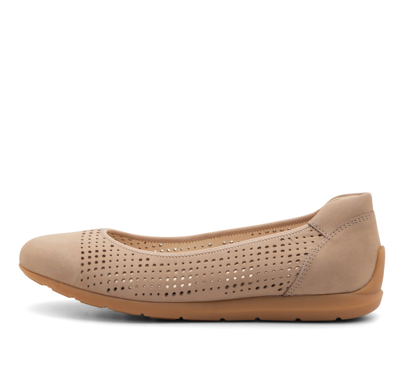 Sarah Perf: Comfort Ballet Flat - Sand 08 – ara Shoes United States