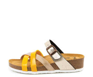 Beth Women's Cork Wedge Slide Sandal - Sun 08