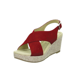 Regine Women's Espadrille Wedge - Red 76 (FINAL SALE)