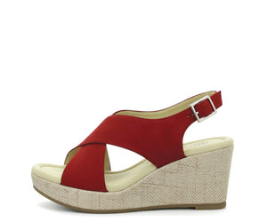 Regine: Espadrille Wedge - Red 76 (FINAL SALE)