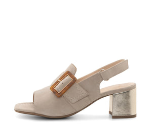 Bruges: Adjustable Sling Back Buckle Dress Sandal 50mm - Sand 08