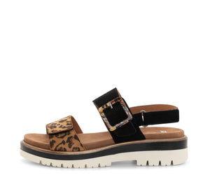 Marbella: Adjustable Sandal - Nature & Black 17