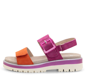Marbella Women's Adjustable Sandal - Poppy & Pink 18