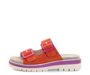 Marbella: Slide Adjustable Slide Sandal - Poppy 18