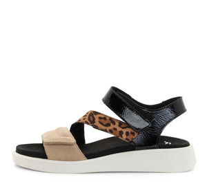 Marina: Adjustable Sandal - Sand, Leo & Black 08
