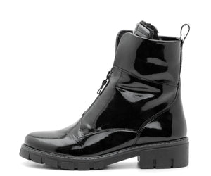 Deon Women's Lug Sole Front & Zip Boot - Black 68 (FINAL SALE)