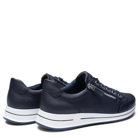 Oleanna: Zip Sneaker - Navy 02 – ara Shoes United States