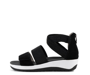 Naples: Adjustable Platform Sandal - Black 71 (FINAL SALE)