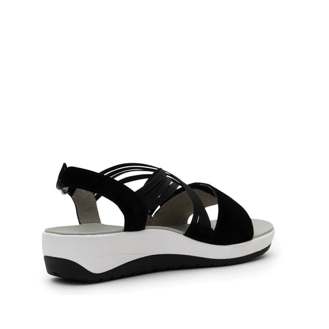 Niles Women's Adjustable Platform Sandal - Black 71 – ara