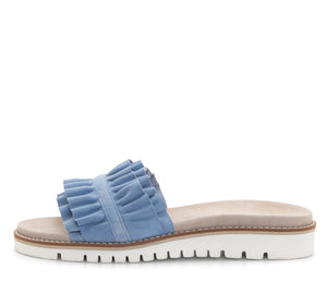 Keyes Women's Ruffle Slide Sandal - Azure 02