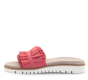 Keyes: Ruffle Slide Sandal - Pink 17