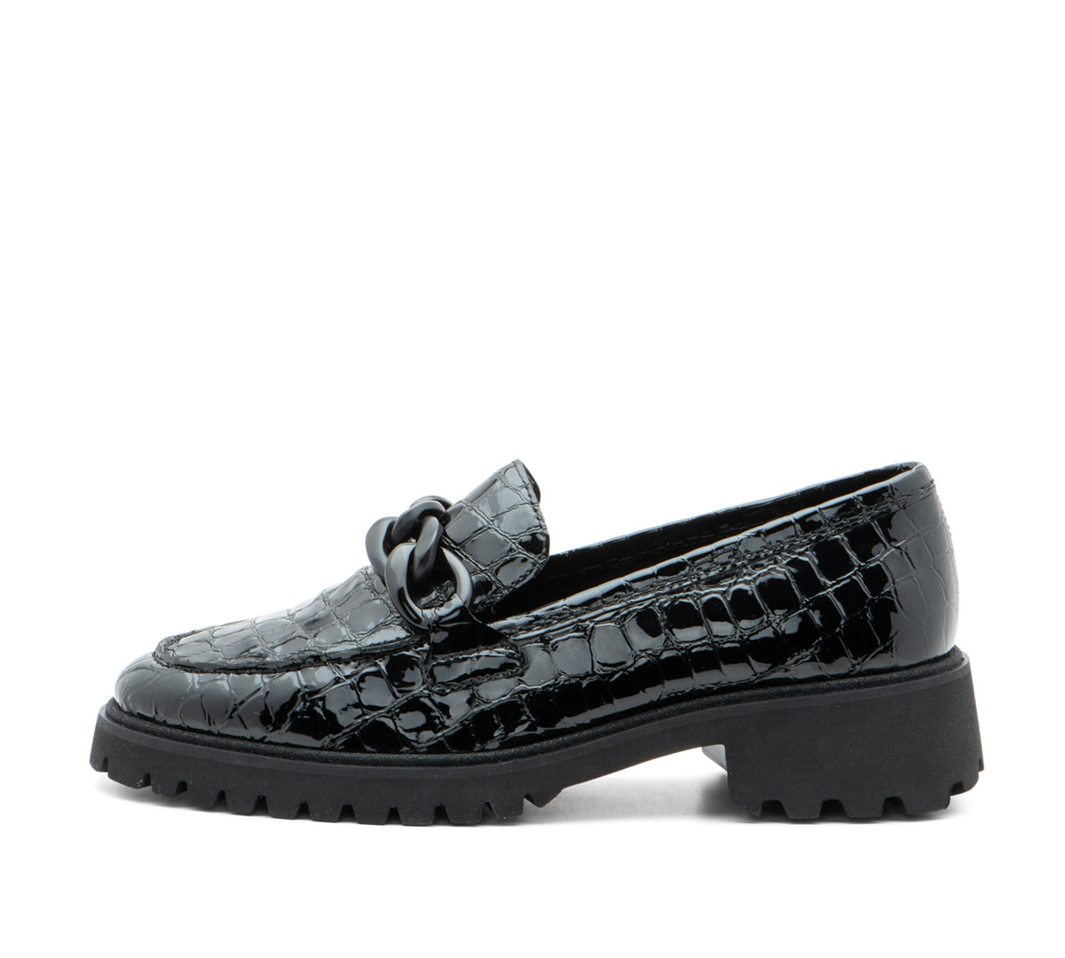 Kiana Women's Chunky Sole Chain Loafer - Black 10 – ara