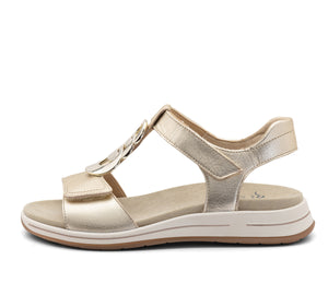 Oregon Women's Medallion Adjustable Sandal - Platinum 14