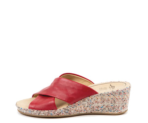 Rozana: Wedge Sandal - Red 78