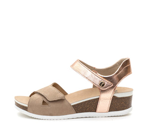 Nantucket Women's Adjustable Wedge Sandal - Sand 83 (FINAL SALE)