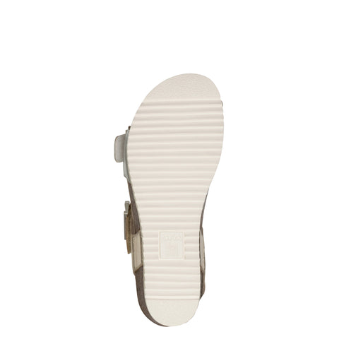 Nova: Adjustable Wedge Sandal - Silver & Platinum 12 – ara Shoes