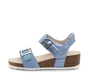 Nova: Adjustable Wedge Sandal - Blue Multi 14