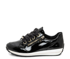 Ollie Women's Zip Sneaker - Black 81