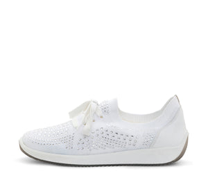 Lisbon Lace Women's Fusion4 Rhinestone Sneaker - White 04