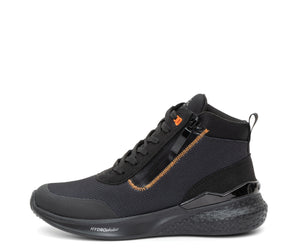 Marne: Hydrophobic Zip High Top Sneaker - Black 04 (FINAL SALE)