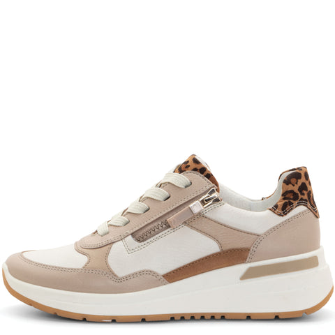 Gardenia: Zip Wedge Sneaker - Multi 16 – ara Shoes United States