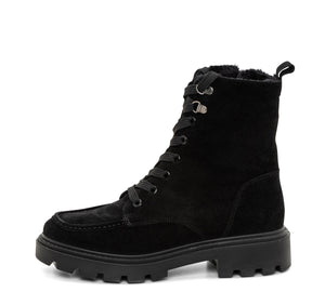 Melody Women's Zip Suede Moc Toe Boot - Black 11