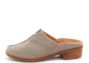 Ruffina 52793-96 Taupe Textured Leather Low Heel Mule 
